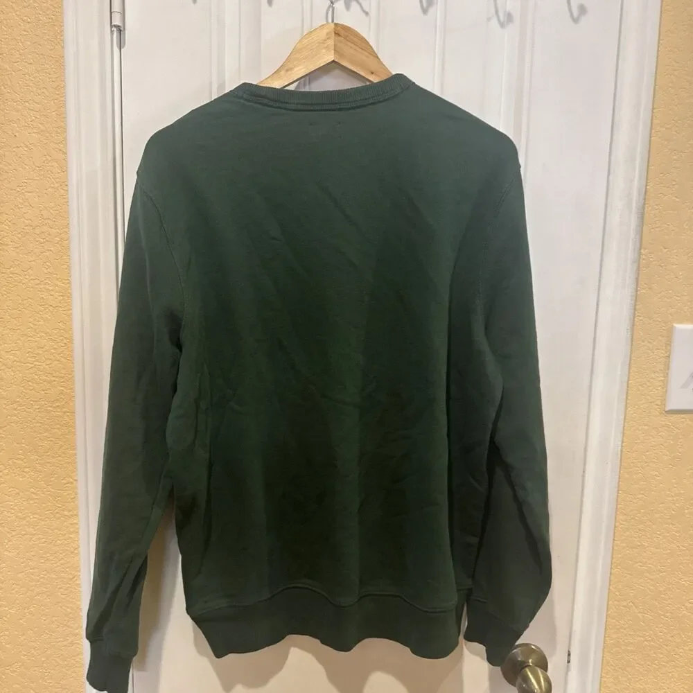 J Crew Golden Retriever Dog Crewneck Sweatshirt Pullover Green Men’s Large